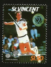 JOHN McENROE USA FORMER WORLD NO. 1 PROFESSIONAL TENNIS PLAYER MINT STAMP