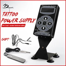 HP-2 HURRICANE Digital Tattoo Power Supply w/ foot pedal and clip cord