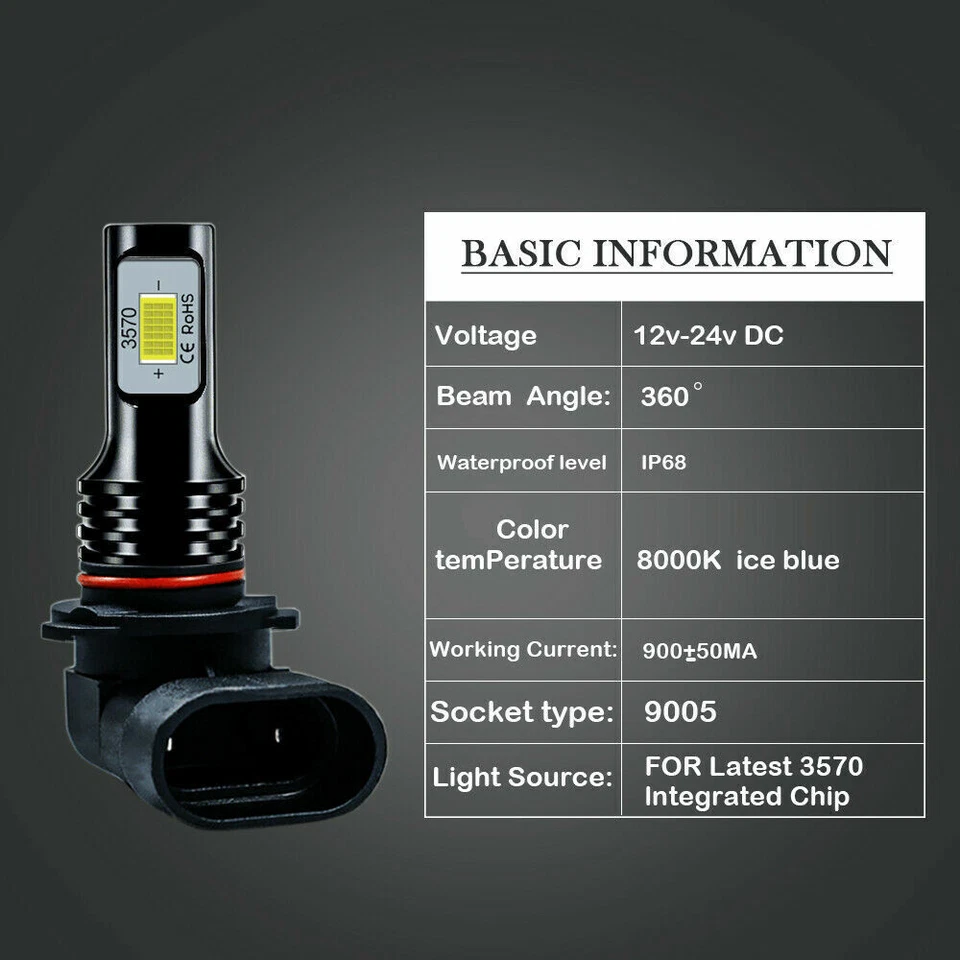 For Ford Expedition 2018-2020 6X LED Headlight High/Low Beam+ Fog Light Bulb HKB - Image 3 of 4