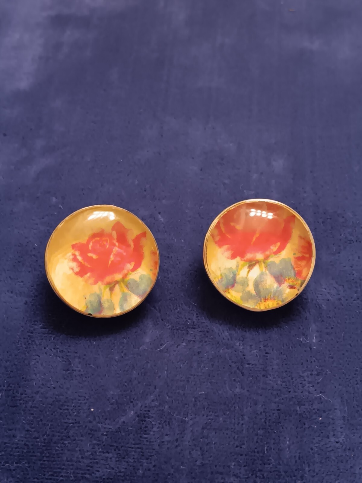 Vintage 925 Sterling Silver Glass Flower Earrings eBay