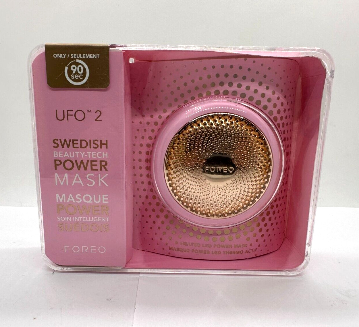 New Foreo UFO 2 Thermo LED Smart Facial Mask - Pearl Pink (READ)