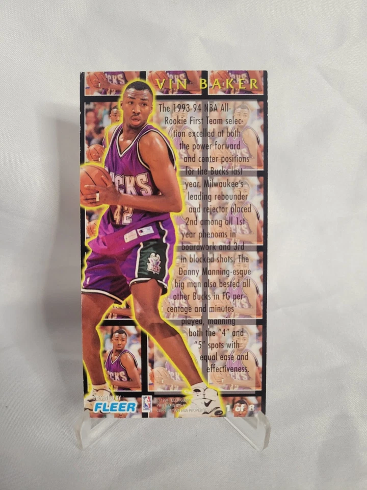 Vin Baker 1994-95 NBA Jam Session ' Second Year Star ' Insert #1 of 8 - Imagem 2 de 2