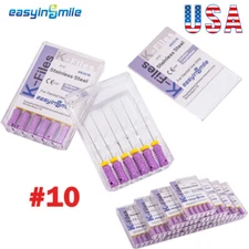  60pcs K file Dental Endodontic K-FILES root canal File Hand Use #10 EASYINSMILE