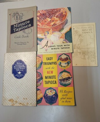 VINTAGE ADVERTISING COOK BOOK Recipe  Lot MINUTE TAPIOCA 1922 1931 pudding