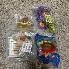 Vintage Miscellaneous 4x Lot Of Burger King McDonald  s Happy Meal Toys New SIP