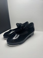Capezio Sz 10 M Tap Shoes Black Toddler Child Elastic Slip On Teletone Tap