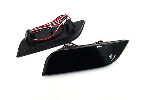 2x SMOKE LENS LED REAR BUMPER REFLECTOR BRAKE LIGHTS FOR 2013-2015 SUBARU XV CROSSTREK