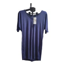 Yana K Louis Mini Dress Navy Boho Made In USA One Size NWT