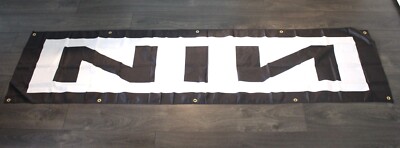Nine Inch Nails NIN Banner Black Flag Big 2x8 feet Rock Band Trent Reznor CD