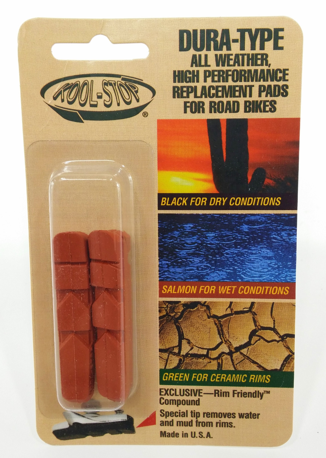 KoolStop DuraAce/Ultegra Replacement Brake Pad Inserts Salmon