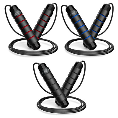 Adjustable Speed Jump Rope for Adults & Kids, Tangle Free w/ Grip Handles 9-Foot