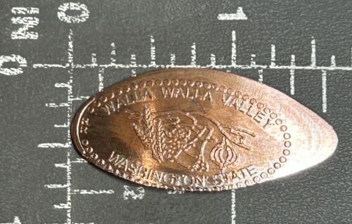 Walla Walla Valley Washington State WA Oregon OR Elongated Pressed Smashed Penny - Afbeelding 1 van 2