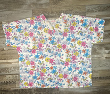 Cherokee scrub top white multicolor Nurse Medical