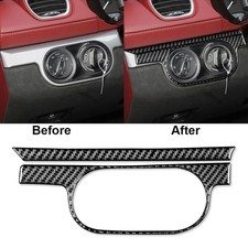 2Pcs For Porsche 718 Boxster Cayman Carbon Fiber Headlight Control Cover Trim