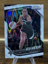 A’JA Wilson 2025 Panini Prizm WNBA White Seismic #76 Las Vegas Aces