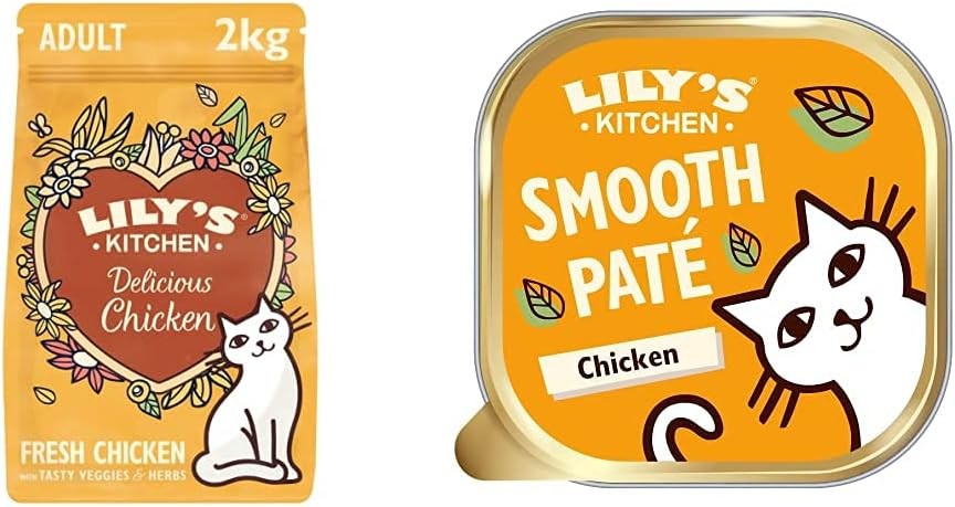 Lily's Kitchen Chicken Casserole Complete Adult Dry Cat Food (2 kg) & Classic C