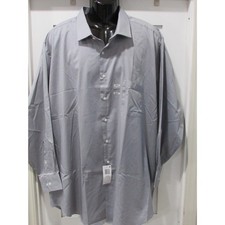 Van Heusen Dress Shirt Men's FLEX Collar Big Fit 20 34/35 Gray NWT