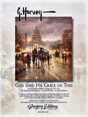 1997 G. HARVEY Art Gallery Exhibit God Shed His Grace On Thee 1-Pg Mag PRINT AD