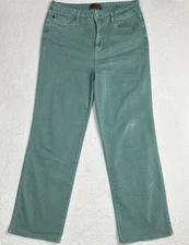 Judy Blue Jeans Womens 13 Sea Green High Waist 90s Straight Leg Stretch Denim