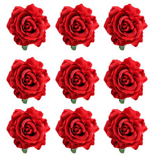9 Pack Big Rose Flower Hair Clips Brooch Pins Accessories for Women Girl Bridal