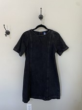 Old Navy Black Autumn Denim Dress 100% cotton SZ Medium