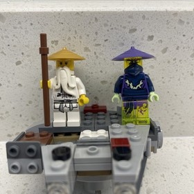 Lego Sensei Wu - gold Hat 9450 70505 Plus Ghost Warrior Cowler And Nya. Lot Of 3