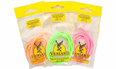 Veniard Colour Glow Mylar Piping Fliegenbinden selbstleuchtend Photolumineszenz