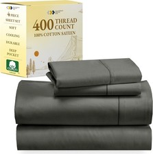 King Size Sheet Set - Soft 400 Thread Count Sateen