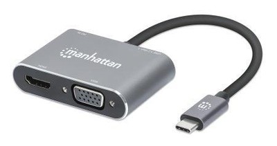 Manhattan 130691 USB-C Dock/Hub. Anschlüsse X4: