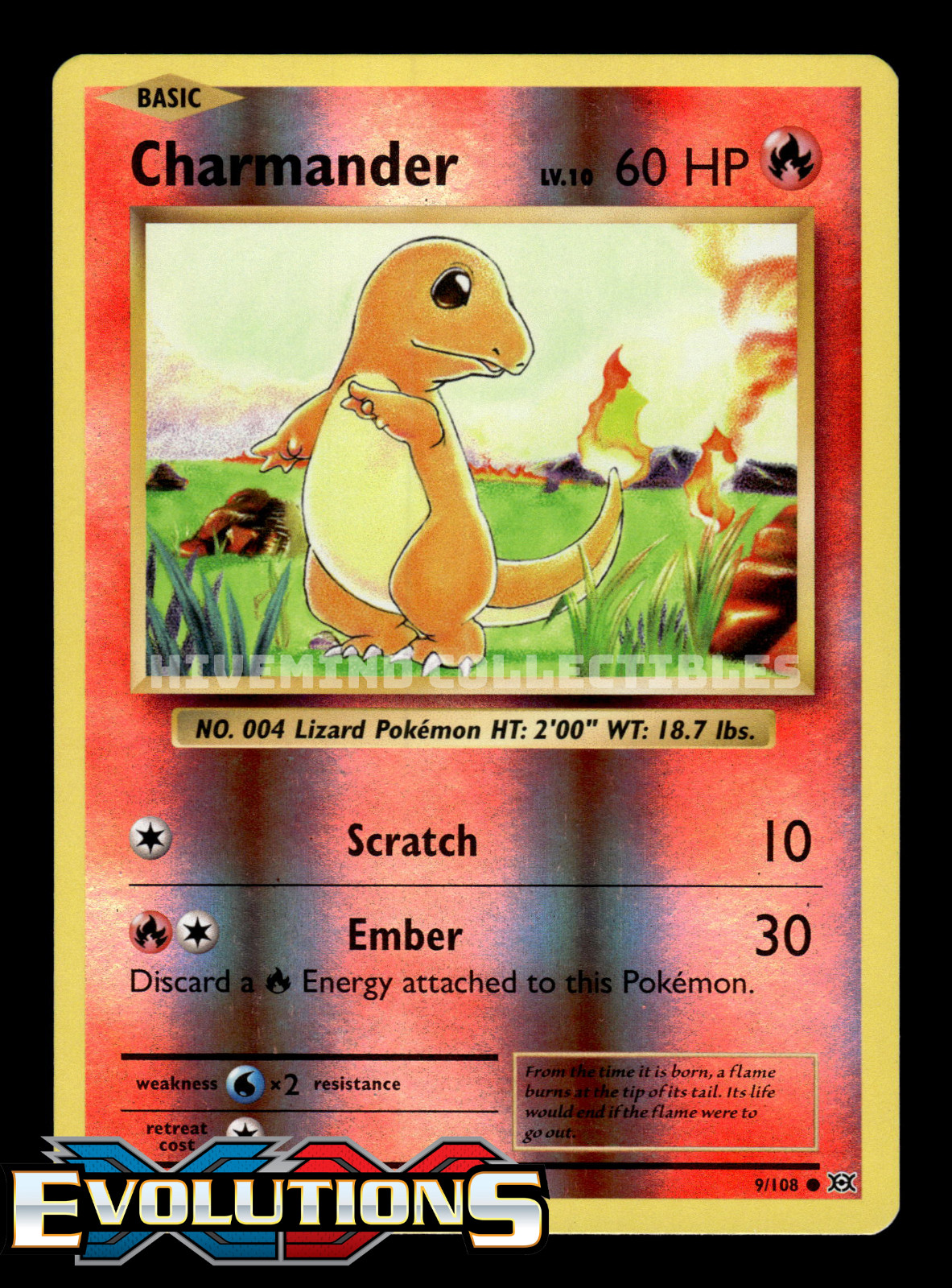 Charmander 9/108 XY Evolutions Reverse Holo Pokemon Card
