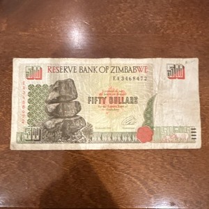 Reserve Bank of Zimbabwe 1994 $50 uncirculated