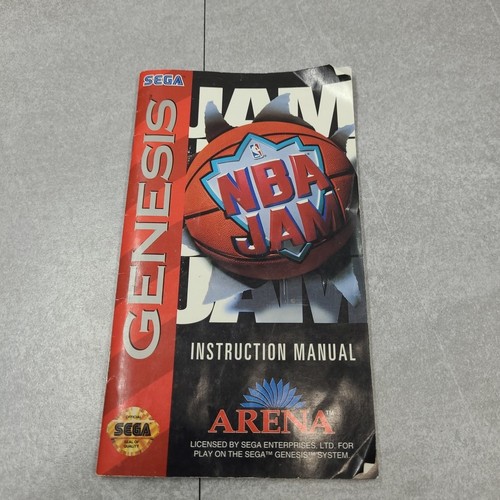 NBA Jam Sega Genesis, 1994 Complete With The Manual Tested - Picture 17 of 18
