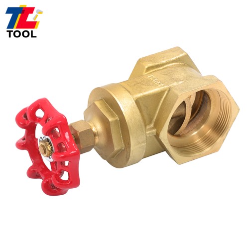2" Industrial Brass Gate Valve 200 PSI, NPT Female Ports, Multi-Purpose Use