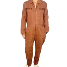 NWT Free People x Sandrine Rose Denim Jumpsuit - Rust 🍂 | Size Medium ✨