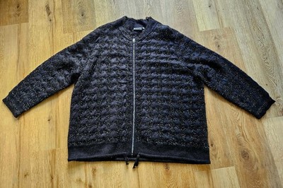 Festliche Glitzer Strickjacke aus Effektgarn von CANDA C&A, Schwarz, Gr. 48