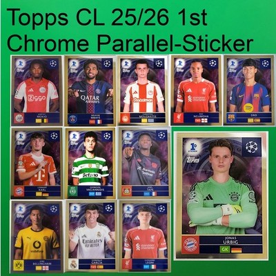 Topps Champions League 2025/2026 Sticker 25/26 - Chrome Parallel 1st Sticker