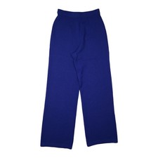 St. John Evening Marie Gray Blue Santana Knit Wide Leg Pants Womens 4 USA Made