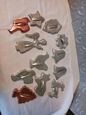Vintage Christmas  Other Cookie Cutters Aluminum with Handles Lot of 12