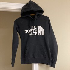 The North Face Black White Half Dome Big Logo Hoodie Pullover Women s XS
