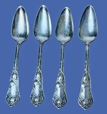Wm Rogers & Son AA Sunkist Grapefruit Spoon Antique Silverplate Set Fruit 1910
