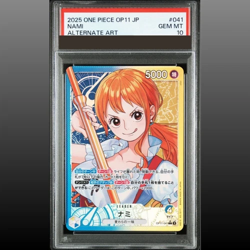 PSA 10 Nami L OP11-041 Parallel A Fist of Divine Speed Japanese ONE PIECE Card