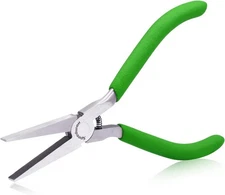 SPEEDWOX 5 inch flat nose pliers mini duckbill fine 5 Inch, Green 