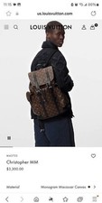 Auth LOUIS VUITTON Christopher MM Backpack Mo...