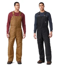 Dickies Mens Duck Insulated Bib Overalls Workwear - TB839 - New