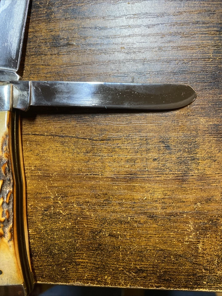 Vintage 1995 Case XX USA 5254 Trapper Folding Pocket Knife - GENUINE STAG - Image 3 of 4