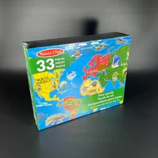 Melissa & Doug World Map Children's Floor Puzzle - New In Box - Factory Sealed