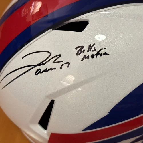 Josh Allen Signed Autographed"Bills Mafia" Insc Buffalo Bills FS Helmet JSA COA