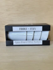 Set 4-Fiddle & Fern Cone-shaped Porcelain Mini Tasters Dishes  2.5” X 2.5”