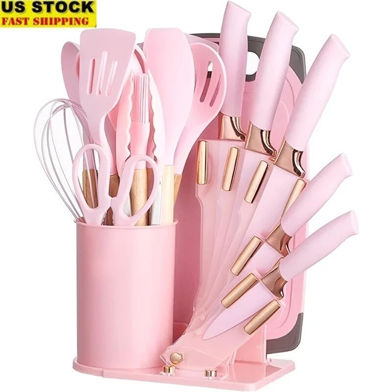19 Piece Silicone Utensils Set Non-Toxic Kitchen Tools Cutting Board Gift Home