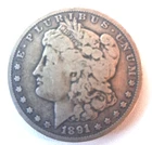 1891-S MORGAN SILVER DOLLAR ~ ~NICE COIN~ 90% Silver VG